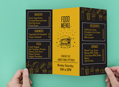 Restaurant Food Menu Card Design brochure flyer food food flyer food menu design menu caard restaurant