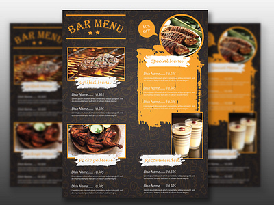 Bar Menu Card Design