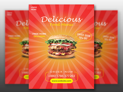 Restaurant Food Leaflet adobe illustrator brochure flyer food food leaflet leaflet menu card meny design restaurant restaurant leaflet