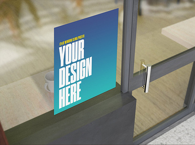 Store Window Cling/Poster Mockup design mockup mockup psd poster shop shop window window