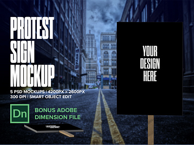 Protest Sign Mockup design mockup mockup psd sign signage