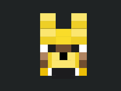 JackGoldWolf Logo-mark (YouTube) 8bit channel logo minecraft wolf youtube