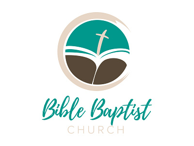 Bible Baptist Church Logomark bible church cross icon logomark