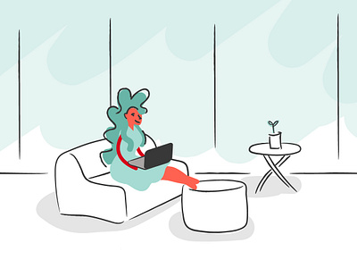 Girl Relaxing illustration video art