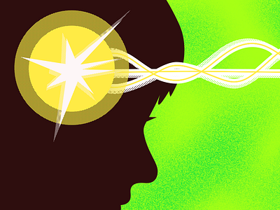 Superpower: Telepathy design illustration superhero