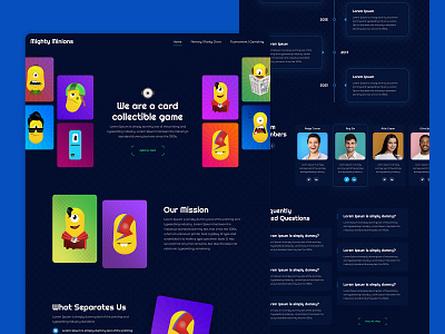 Card Game - Landing Page Design