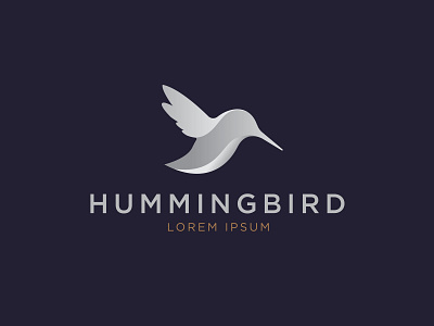 Hummingbird bird branding gradient hummingbird illustration logo mark minimal