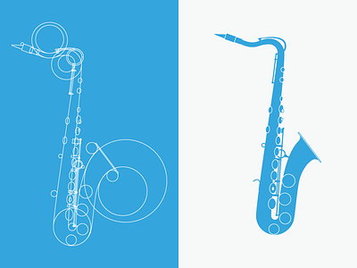Musicious - Saxophone Icon charity design education fundraiser iconography jazz music musicious non profit saxophone vector vector art