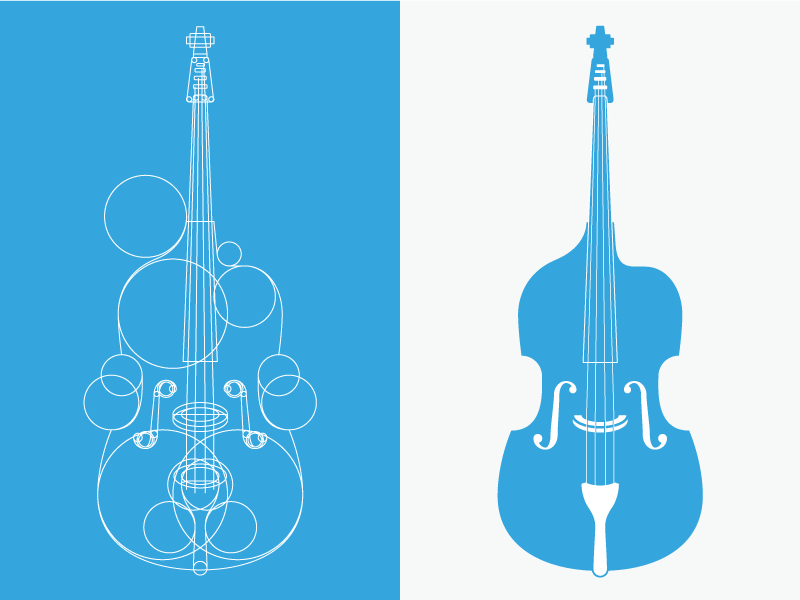 Muscious Upright Bass Icon by Jake Centofranchi on Dribbble