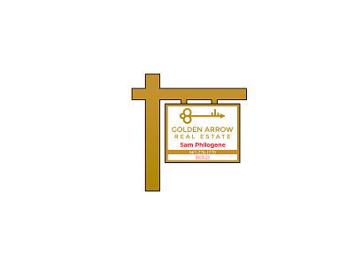 Golden Arrow Real Estate branding design illustration logo typography ux vector