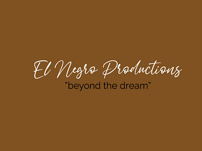 EL Negro Productions branding design illustration logo typography vector