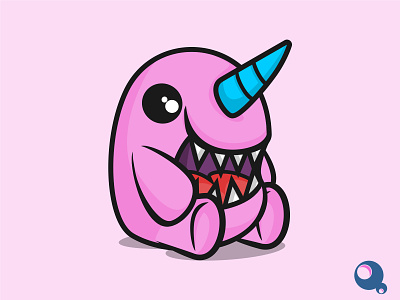 cute pink monsters animation cute graphic design logo mascot monster