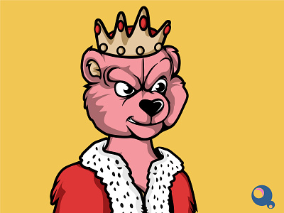 nft bear king 3d animation branding graphic design logo mascot motion graphics nft nft bear ui