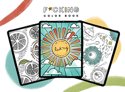 F Color book art artwork book color book design digital book digital color book illustration ilustrar line art lines sunshine tea