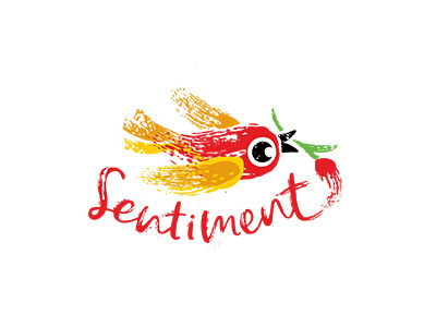 sentiment bird branding brush brushstroke character design drawing flower illustration logo vector