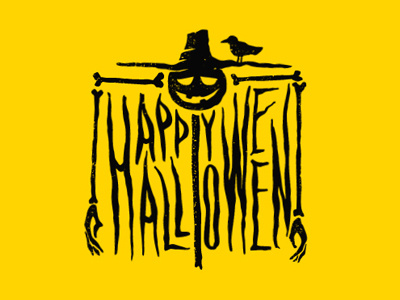 Scarecrow character crow design emblem halloween logo mascot scarecrow sign логотип пугало хэллоуин