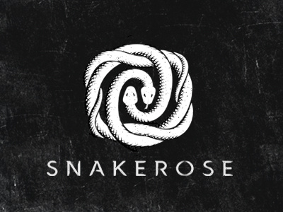 Snakerose design illustration logo print rose sign snake sticker