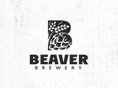 BREWERY LOGO beaver beer brewery hop logo malt