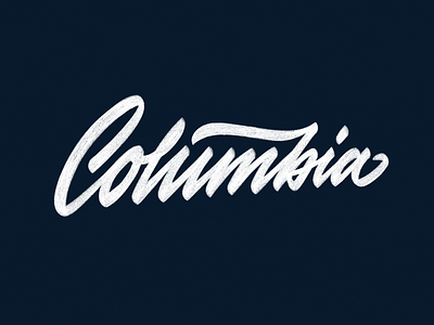 columbia branding calligraphy handlettering lettering logo typography