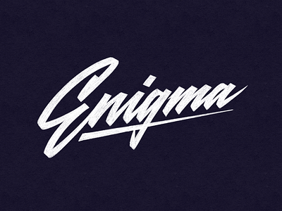 Enigma branding calligraphy design handlettering lettering logo typography