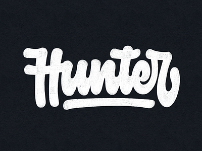 Hunter branding calligraphy design handlettering lettering logo typography