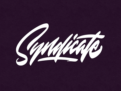 Syndicate branding calligraphy design handlettering lettering logo typography