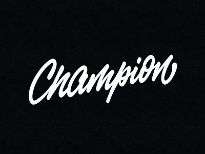 Champion branding calligraphy design handlettering lettering logo typography