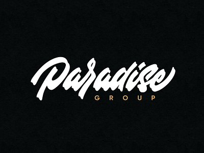 Paradise branding calligraphy design handlettering lettering logo typography