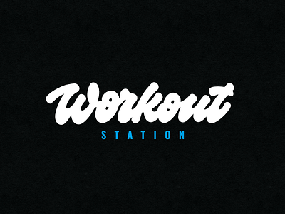 Workout station branding calligraphy design handlettering lettering logo typography