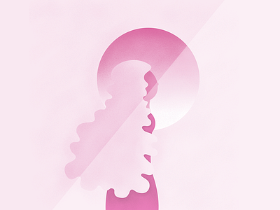 Summer Loving flat illustration pink summer sun texture vector woman