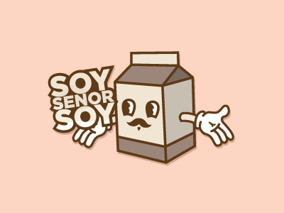 I am Mr Soy! illustration sticker vector vegan