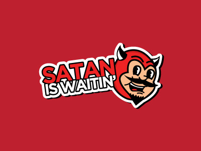 Satan is waitin' illustration vector