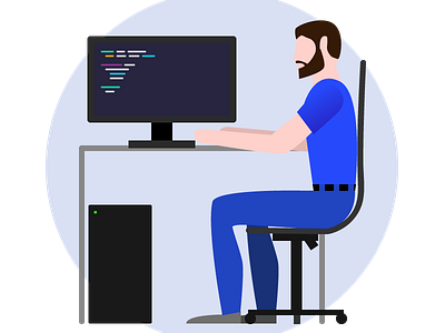 Dev Guy design flat illustration ux vector web