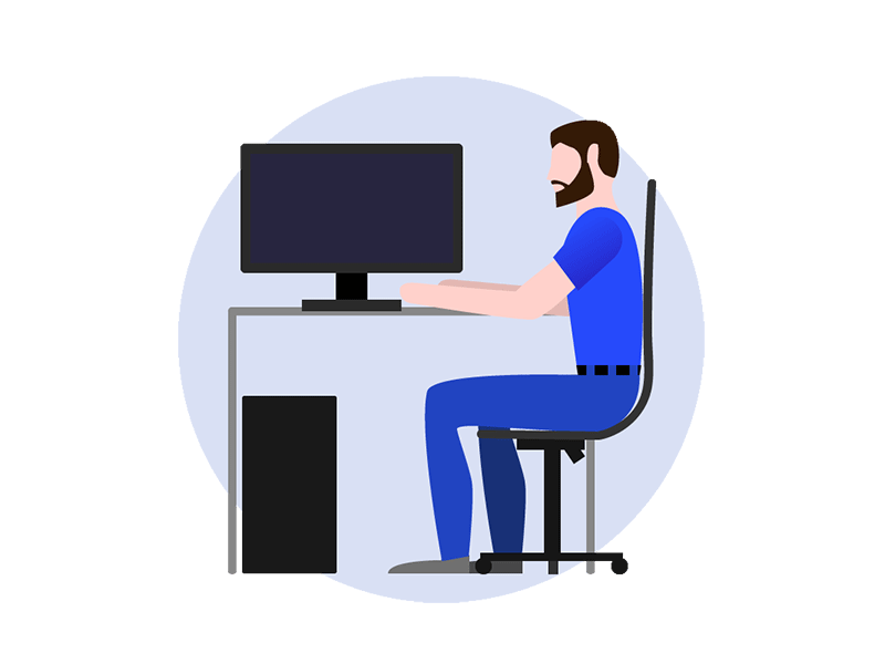 Dev Guy Animated developer flat gif illustration vector web