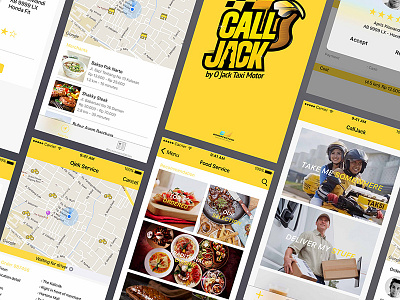 CallJack - Motorcycle Taxi - iOS Version application concept debut debut shot ios mobile mockup ui ux