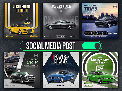 Car Automobile Social Media Post Banner