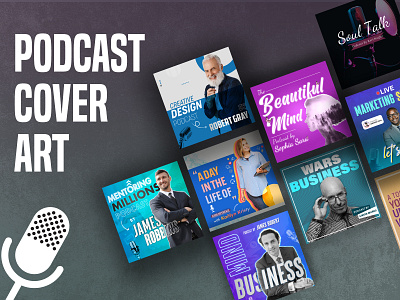 Podcast Cover Art Design advertising album cover audiobook cover design instagram post. music cover pocketcast podbean podcast podcast cover art podcast logo social media post talkshow