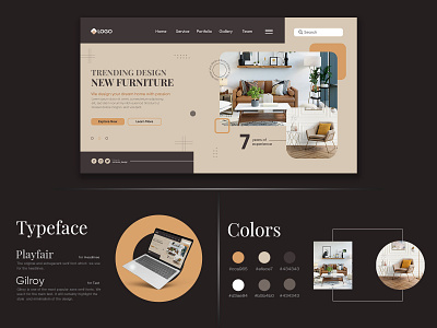 Interior design studio landing page 3