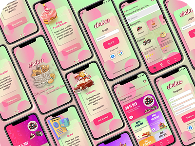 ebakes - Online Bakery Ordering app 3d app bakery app branding design ebakes graphic design illustration logo online bakery app online bakery ordering product design typography ui ui design user interface ux ux design uxui vector