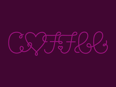 True Love coffee cute doodling hand lettering hearts type typography
