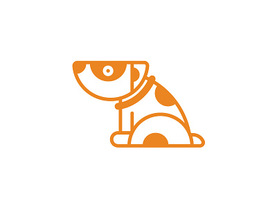 WIP Geodoge circles dog geometric icon illustration illustrator logo orange pen tool shapes spots woof