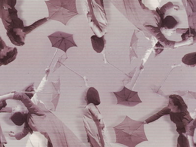 Digital Collage collage digital fuzz glitch umbrellas vintage