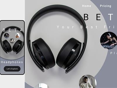 Headphone Selling Website & App (Idea) app design headphone selling app idea mobile design music app ui ux website design