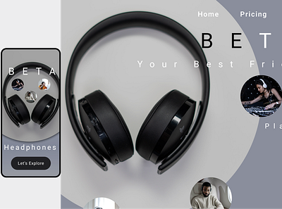 Headphone Selling Website & App (Idea) app design headphone selling app idea mobile design music app ui ux website design