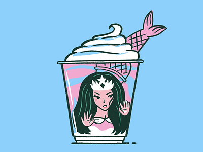Mermaid Frappuccino character design coffee fish frappuccino girl illustration mermaid people procreate sea siren starbucks women