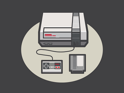 Nintendo Entertainment System console illustration nes nintendo nostalgic vector vintage