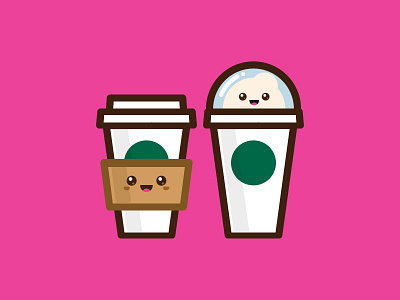 Latte or Frapp? coffee frappuccino illustration latte starbucks vector