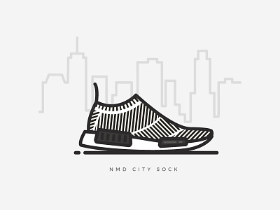 NMD City Sock adidas fashion illustration shoes sneakers vector
