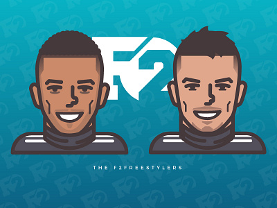 The F2 Freestylers billy f2 football goal illustration illustrator jezza soccer sports vector