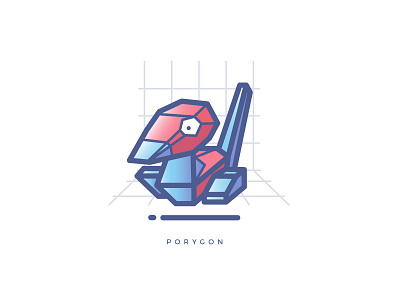 Porygon art illustration illustrator nostalgia pokemon pokemongo porygon vector
